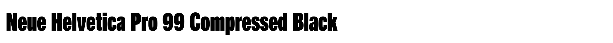 Neue Helvetica Pro 99 Compressed Black image